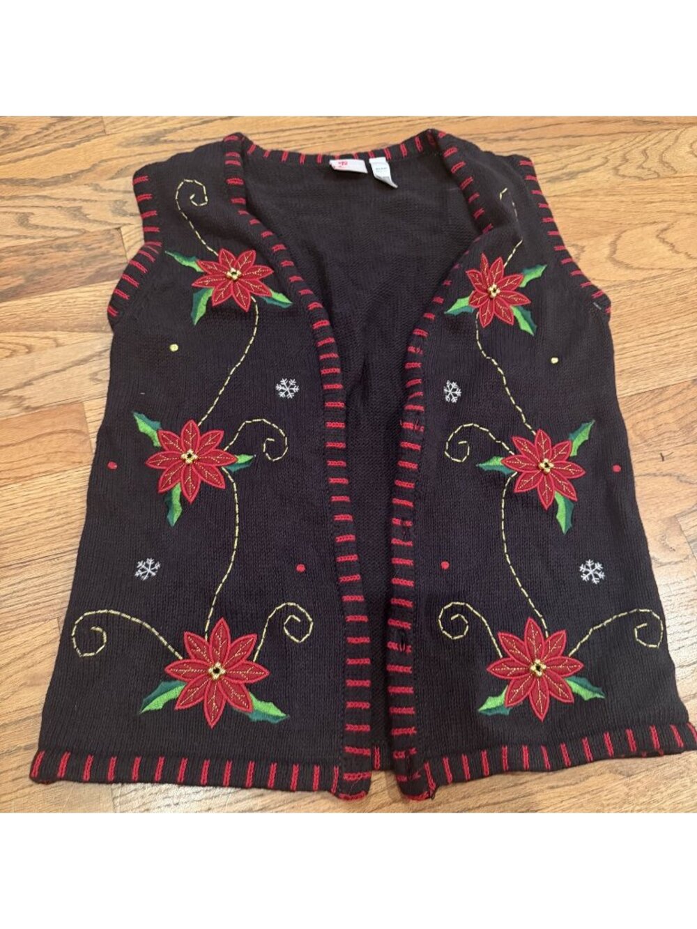 Holiday Editions Womens Holiday Christmas Vest Small